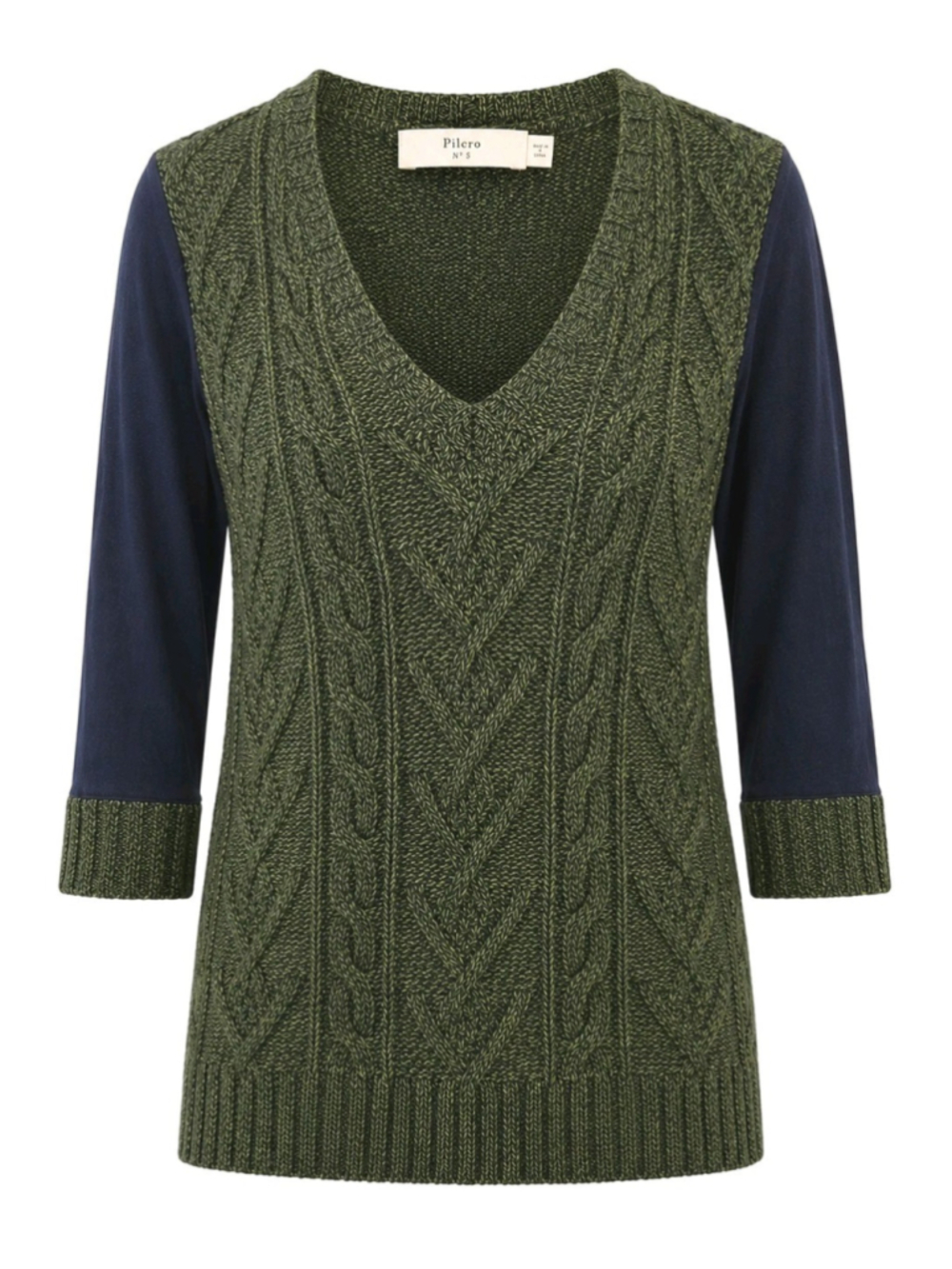 Pilcro Anthropologie Sweater Top Sz S Wool Blend Cable Knit Mixed Media Academia